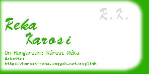 reka karosi business card